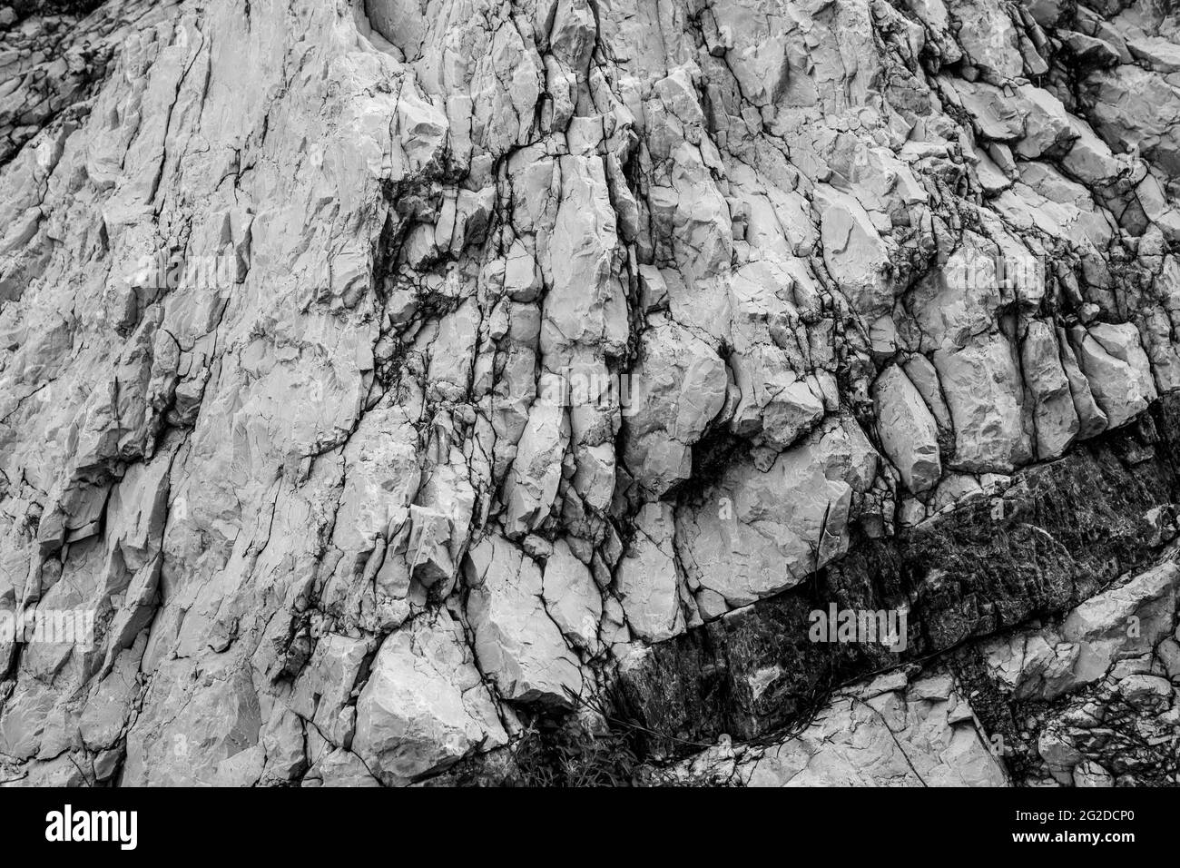 Grey Limestone Structure Texture Background, Close-up Stock Photo