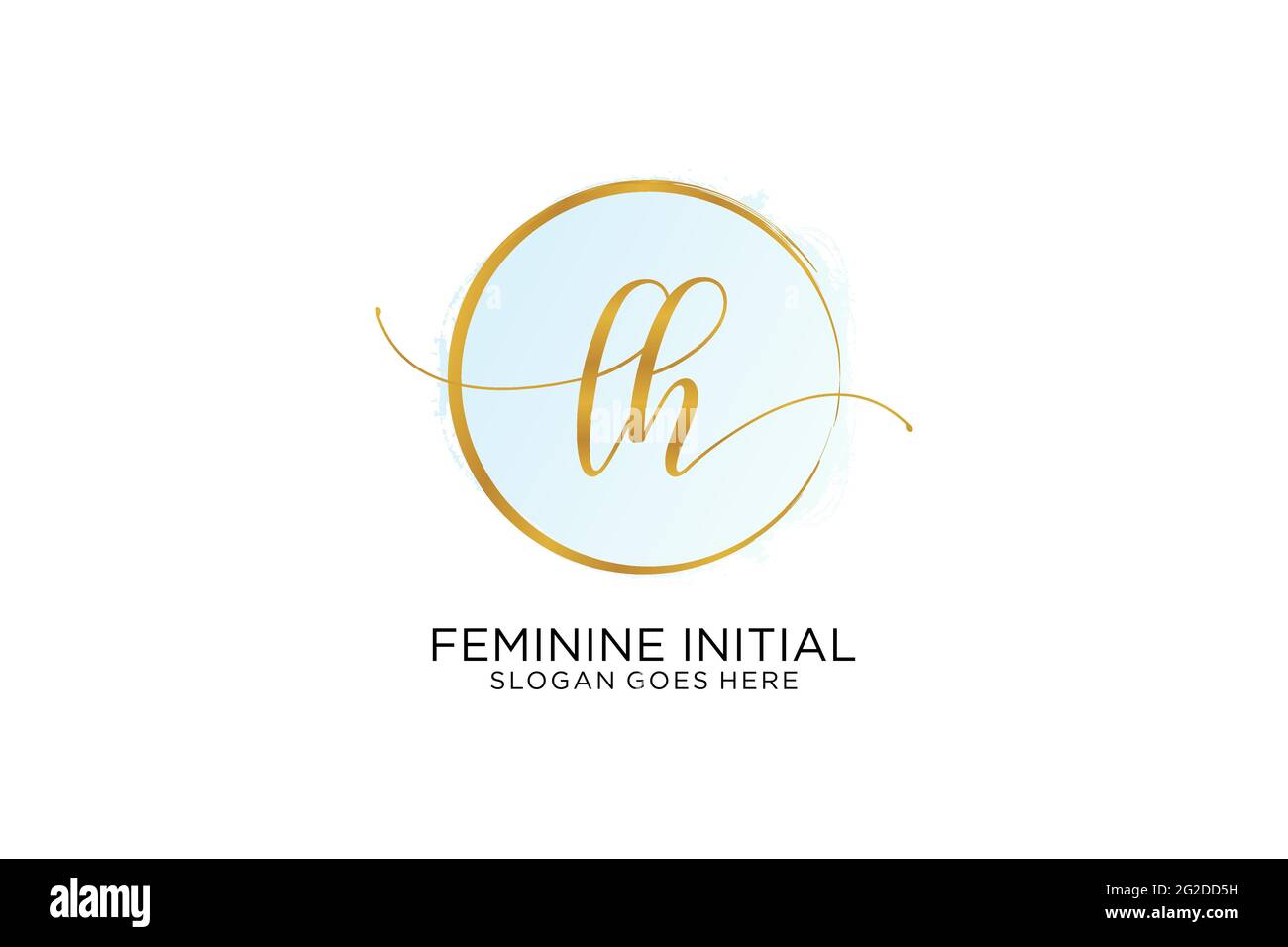LH handwriting logo with circle template vector signature, wedding ...
