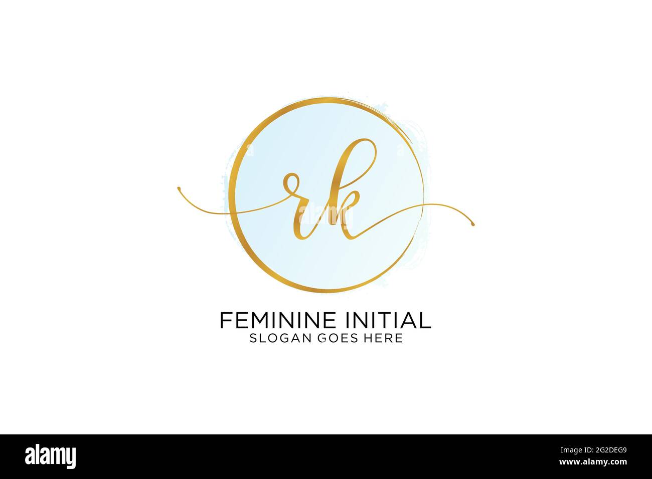 RK handwriting logo with circle template vector signature, wedding ...