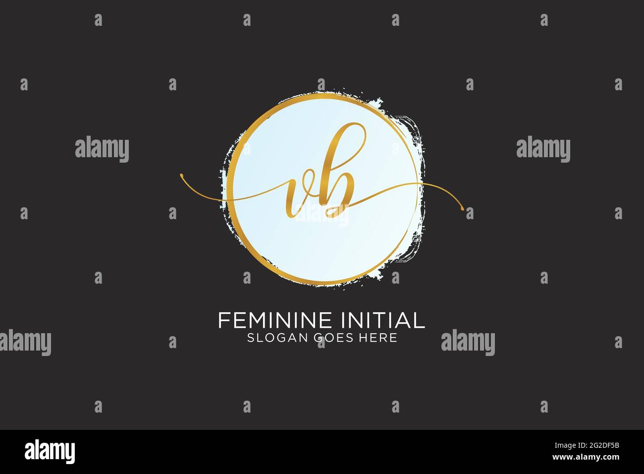 VB handwriting logo with circle template vector signature, wedding ...