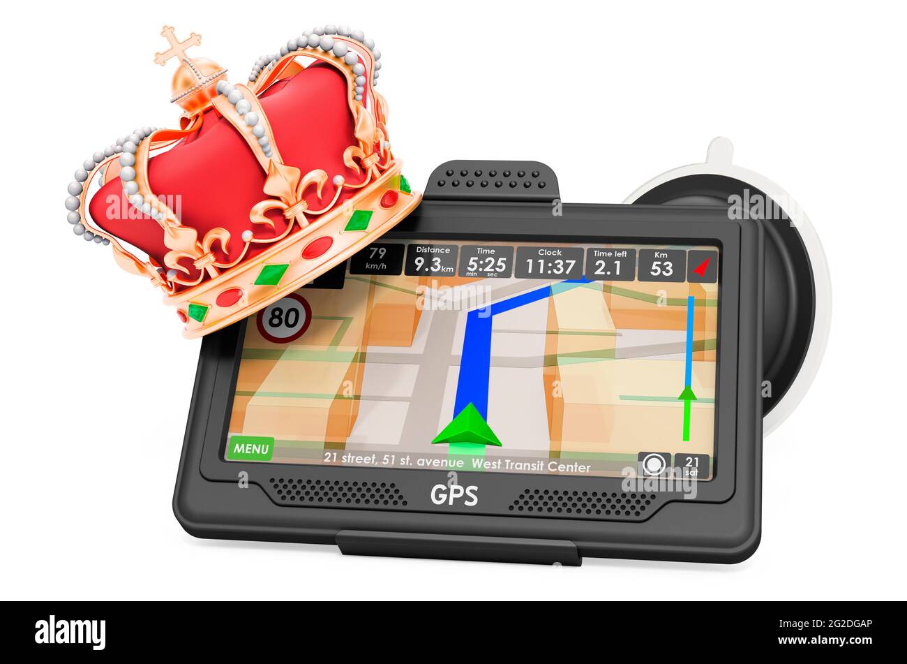 Customer rating of GPS navigation device with golden crown, 3D ...