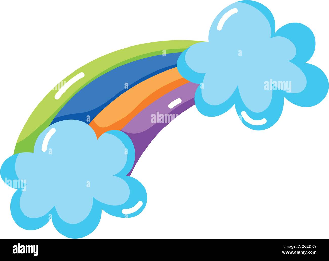 rainbow clouds cartoon Stock Vector Image & Art - Alamy