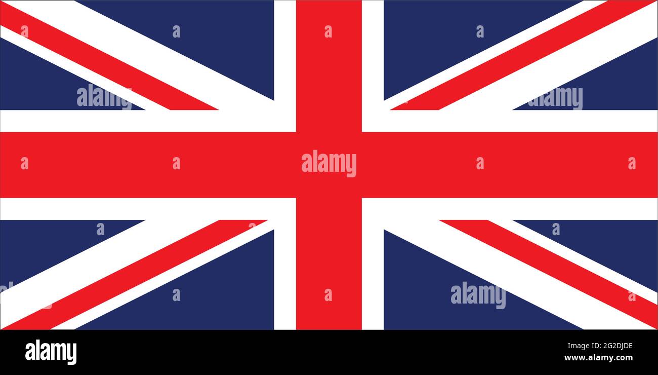 United Kingdom - The Union flag of the UK - member of the G7 - correct aspect ratio and colour palette  (Union Jack) Stock Vector