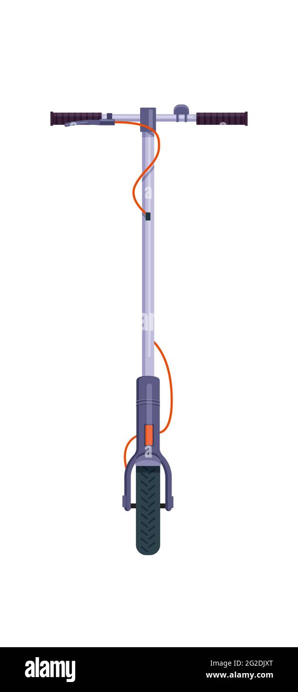 Electric kick scooter on white background Stock Vector