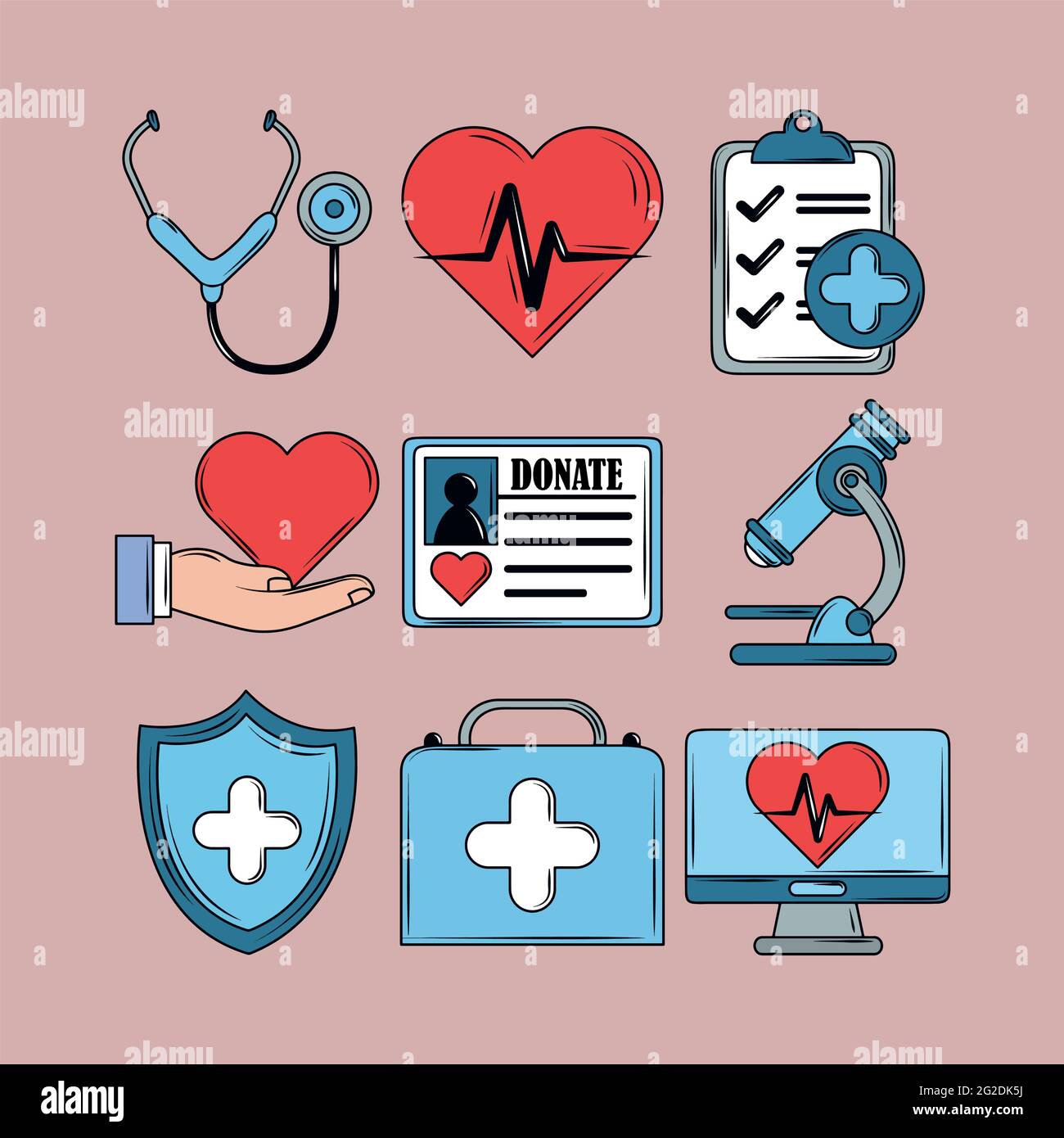 health medical set Stock Vector Image & Art - Alamy