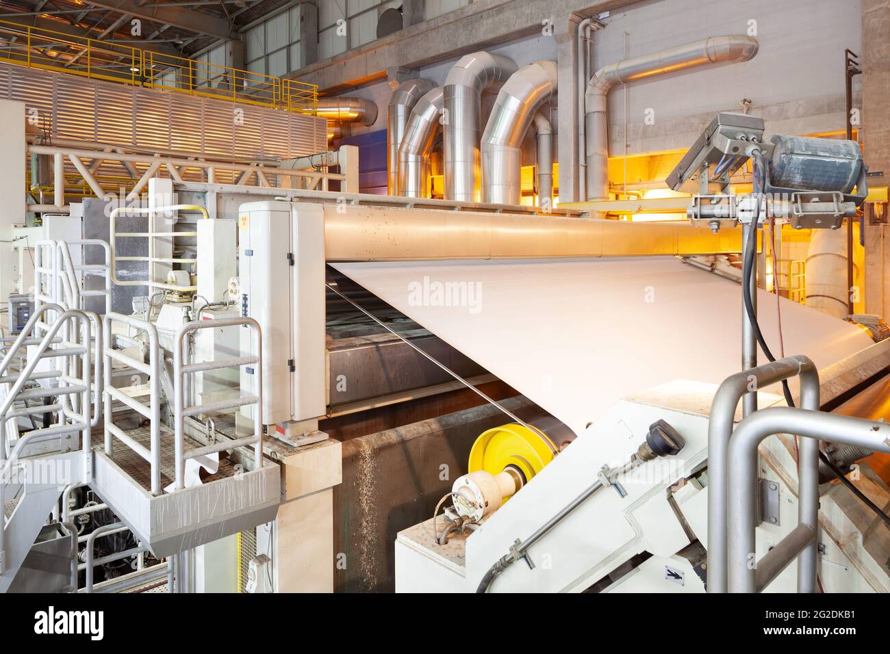 The machinery in a paper mill plant Stock Photo Alamy