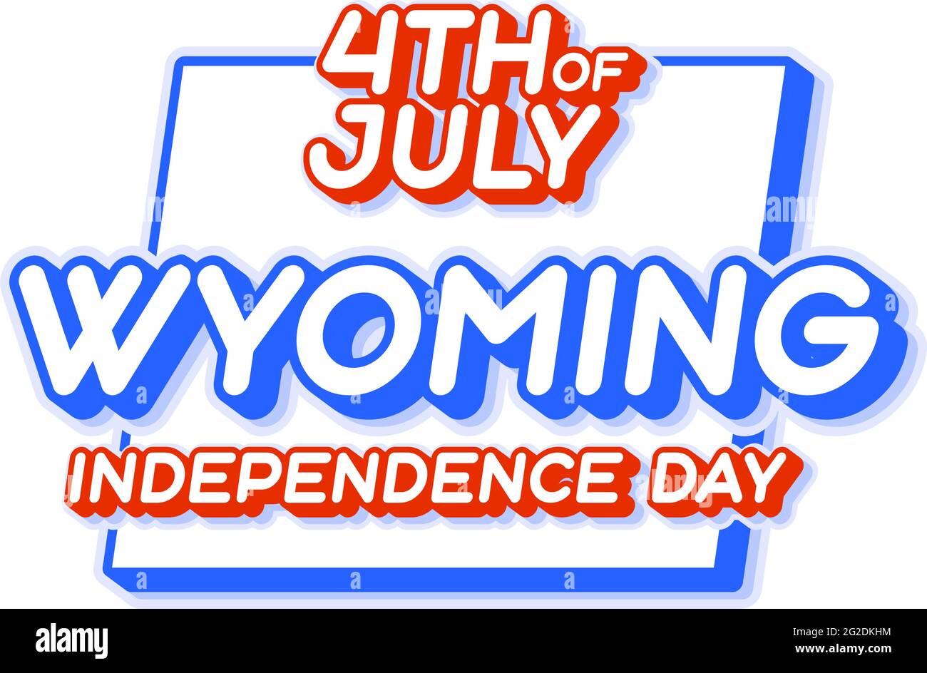 wyoming state 4th of july independence day with map and USA national