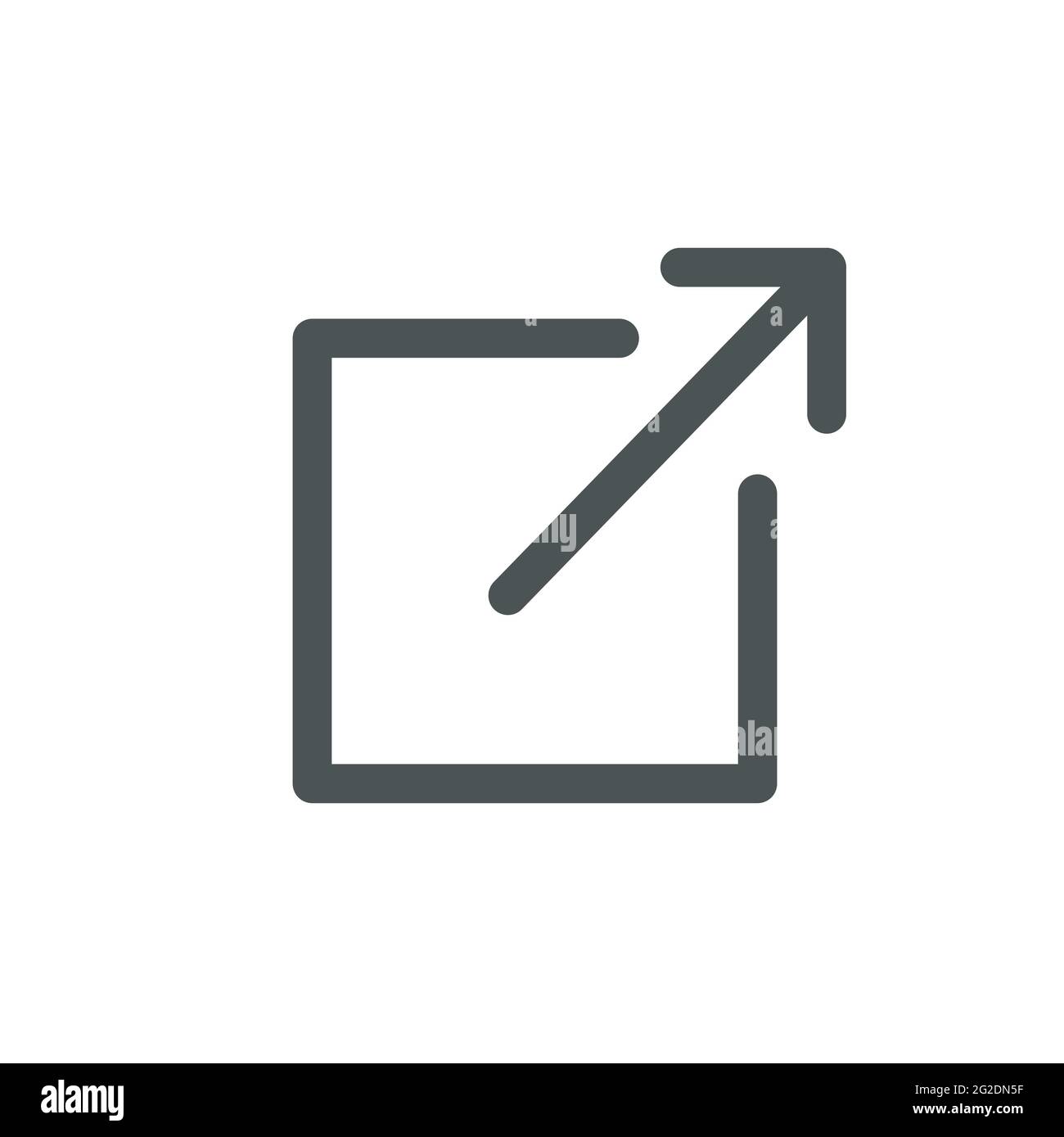 Link icon showing box w arrow Stock Vector