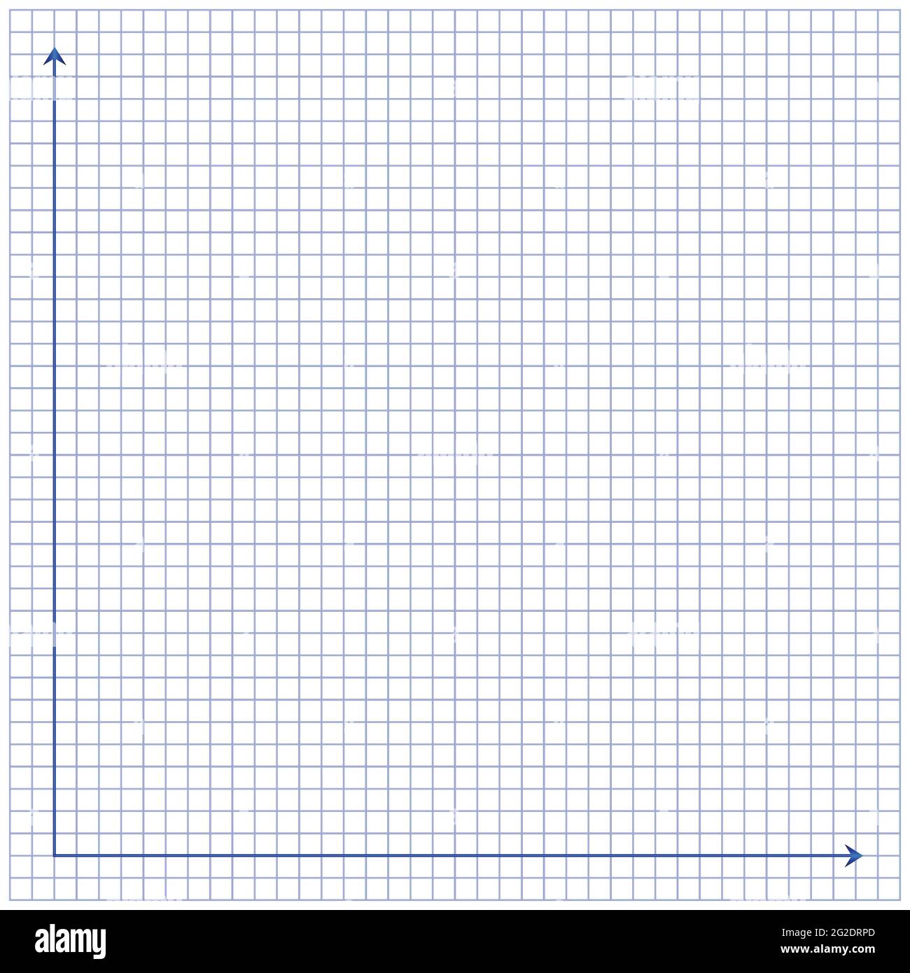 Grid paper. Mathematical graph. Cartesian coordinate system with xaxis