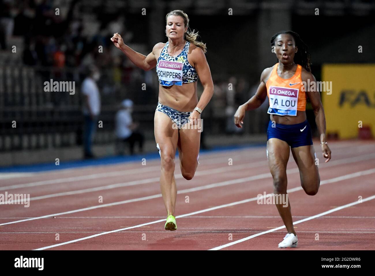 FLORENCE, ITALY JUNE 10 Dafne Schippers of the Netherlands competing