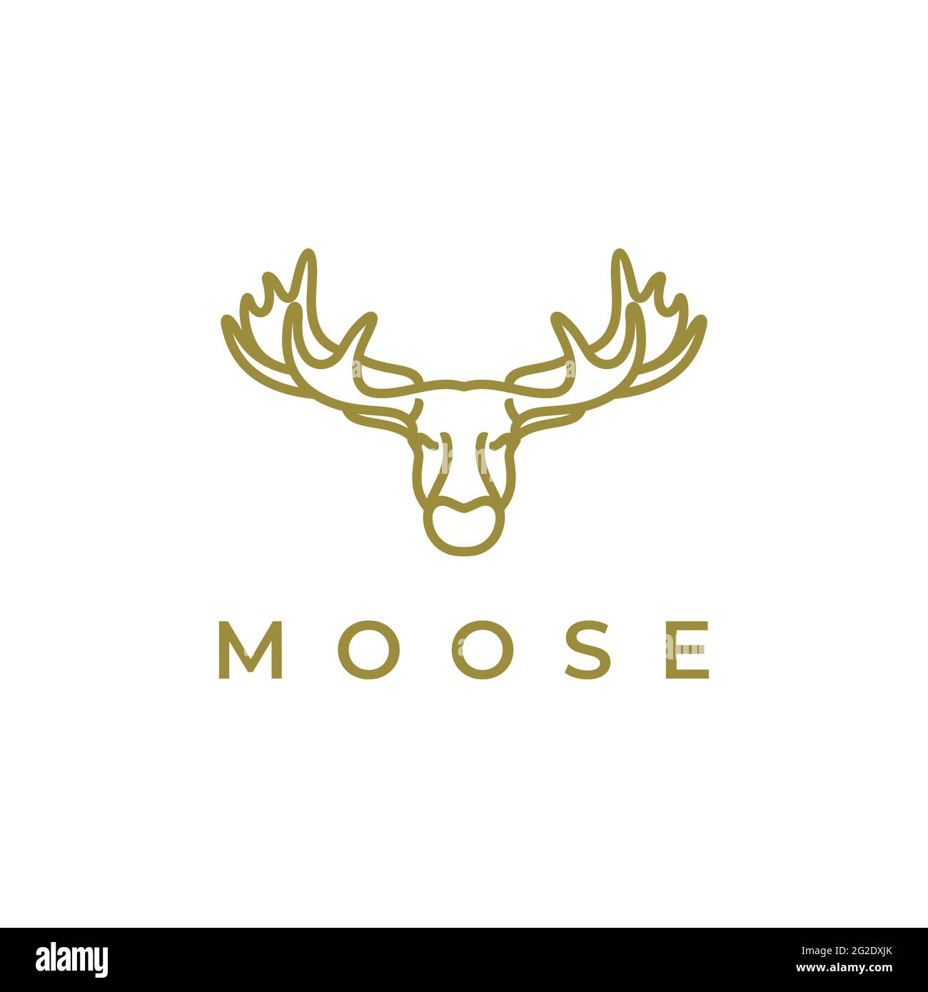 Moose Deer line art logo vector icon illustration design Stock Vector Image  & Art - Alamy