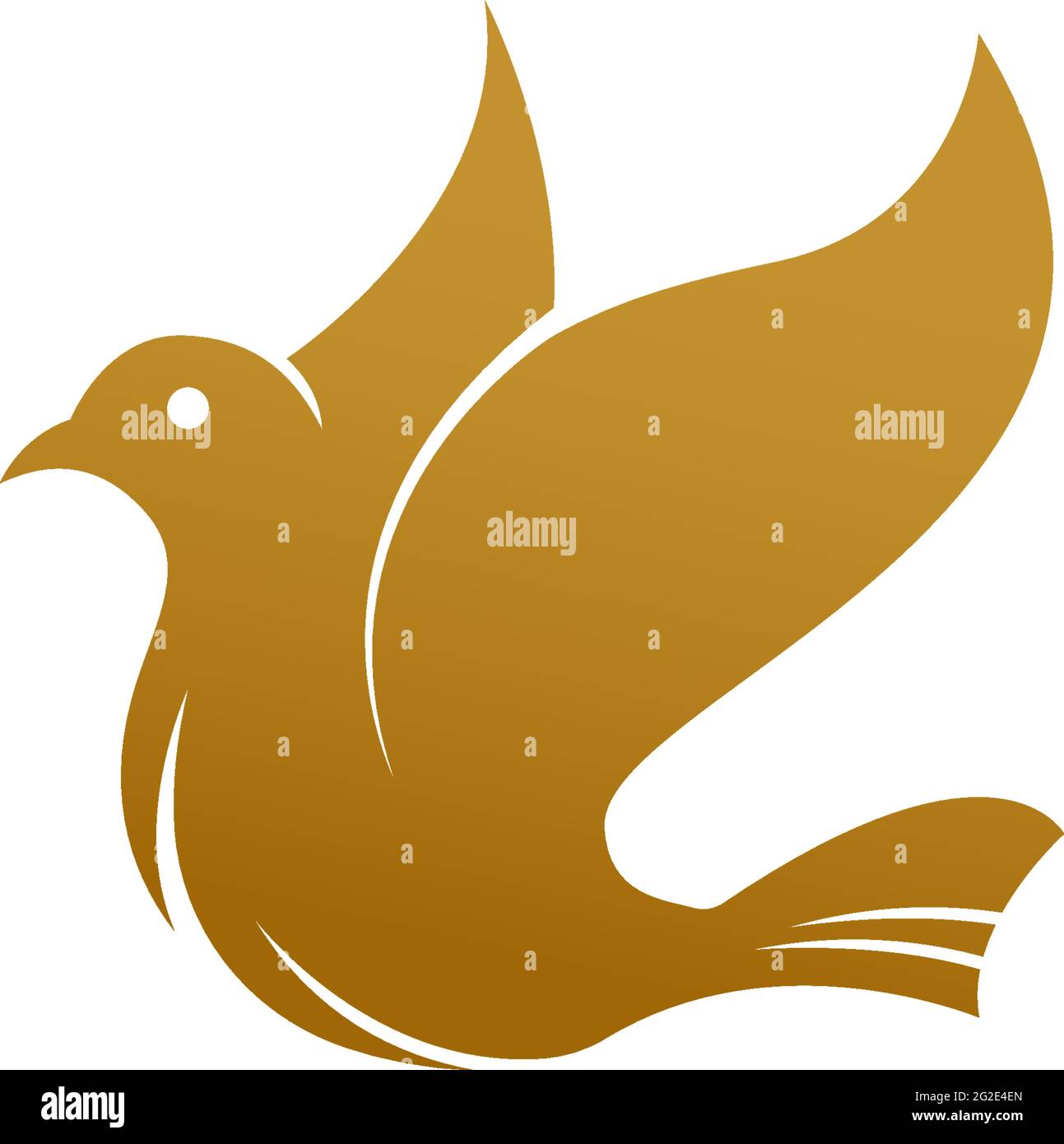 Bird dove icon logo design template illustration vector Stock Vector