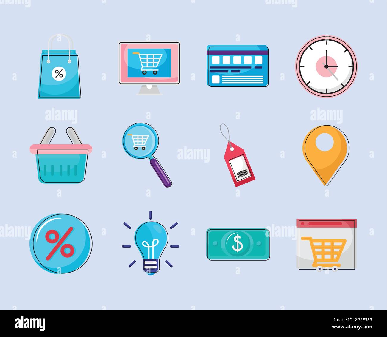 Ecommerce icon set Stock Vector Image & Art - Alamy