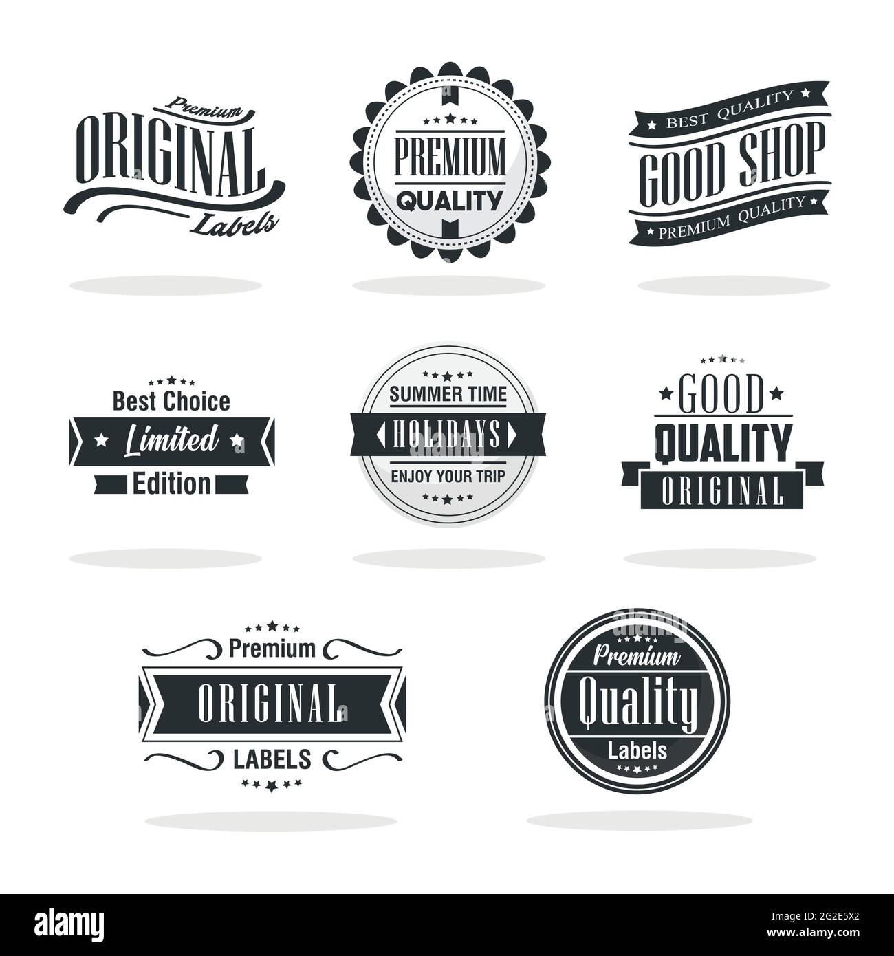 Premium quality labels group Stock Vector Image & Art - Alamy