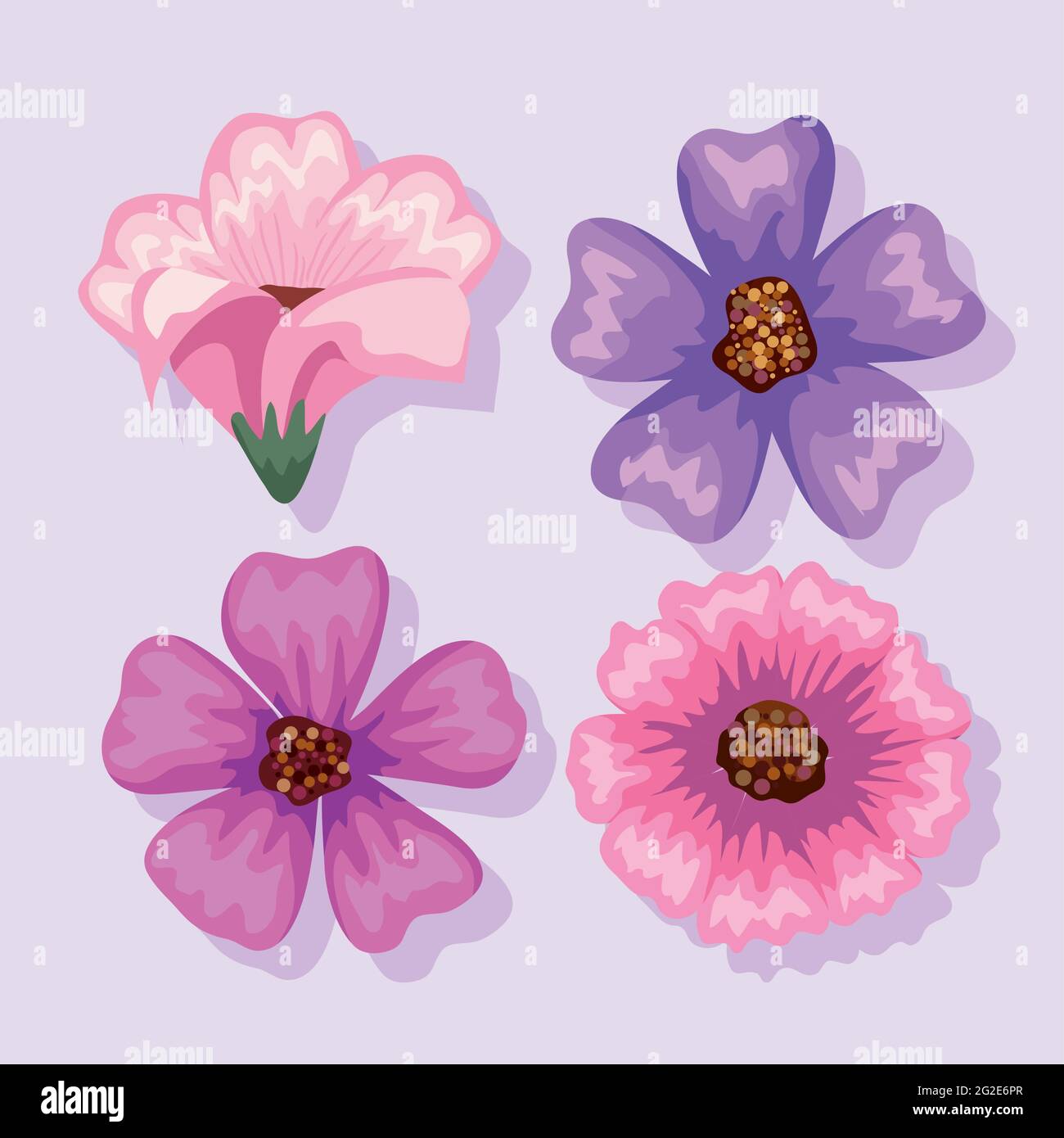 flowers icon set Stock Vector Image & Art - Alamy