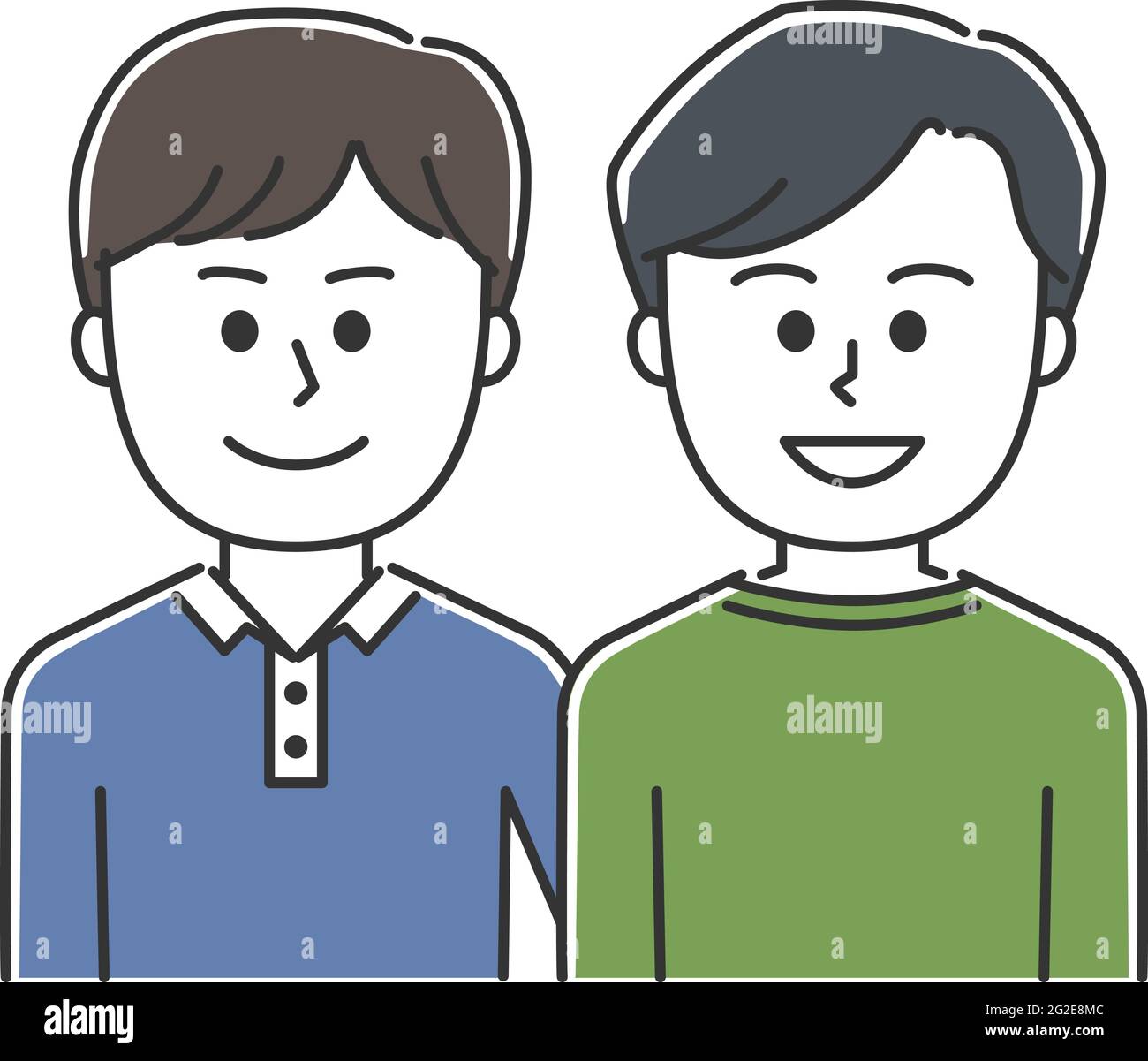 A loving LGBT couple. Vector illustration isolated on white background ...
