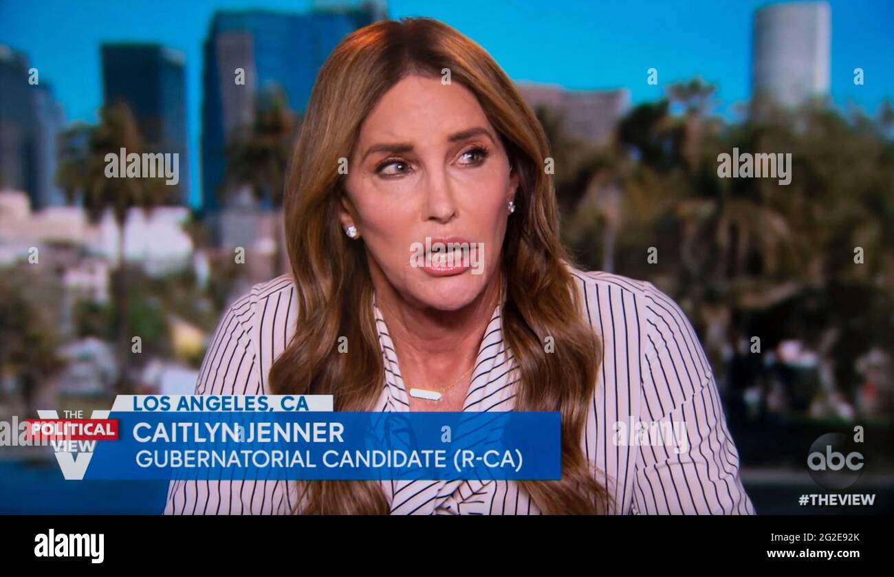 June 10 2021 Los Angeles California Usa Caitlyn Jenner Who Is Running For California Governor Is Interviewed On Abc S The View When Asked During The Interview Whether She Believes That Donald