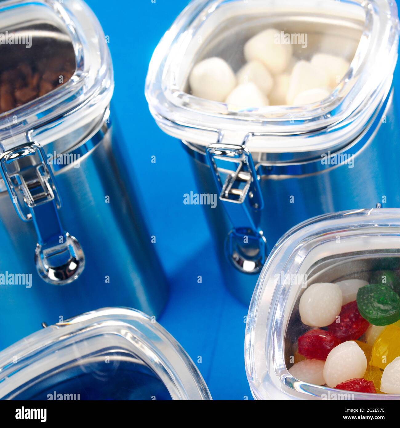 Metal containers with hermetic lids to store and preserve food Stock Photo Alamy