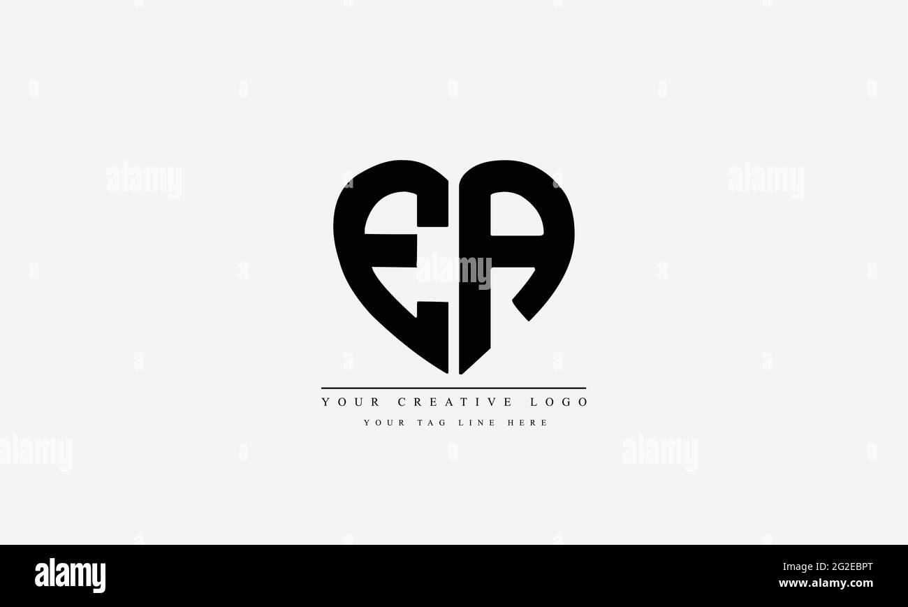 Letter Logo Design with Creative Modern Trendy Typography EA AE Stock ...