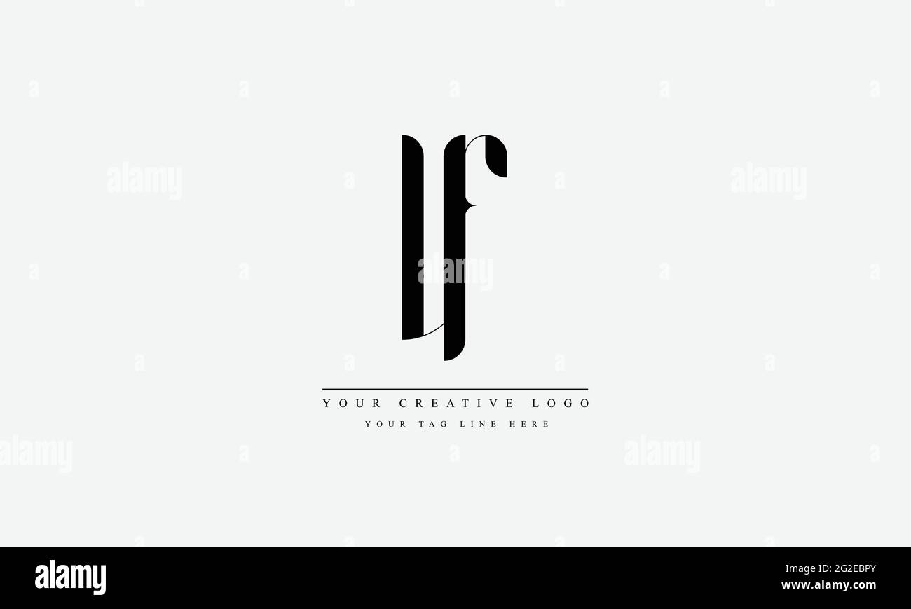 Letter Logo Design with Creative Modern Trendy Typography VF FV Stock ...