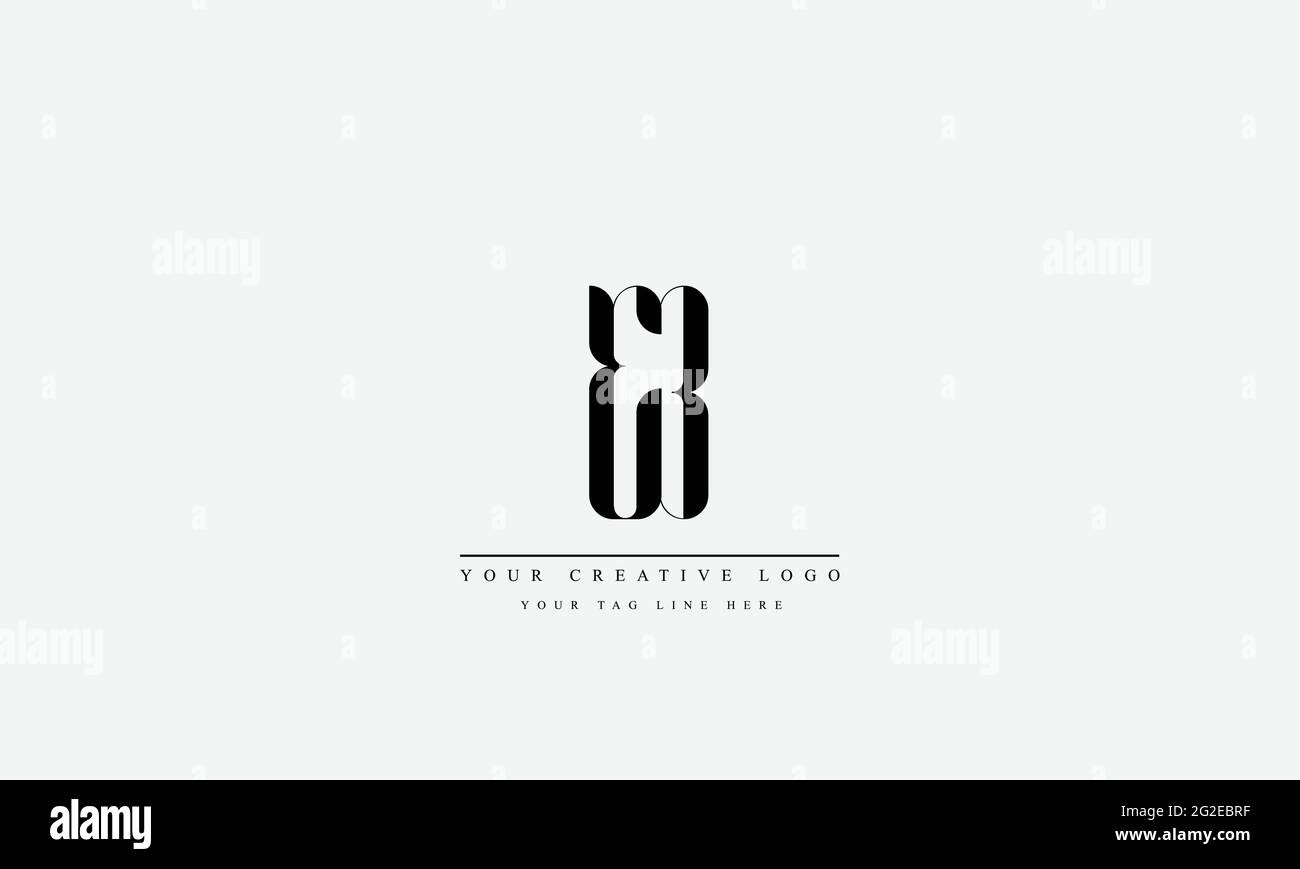 Letter Logo Design with Creative Modern Trendy Typography EB BE Stock ...