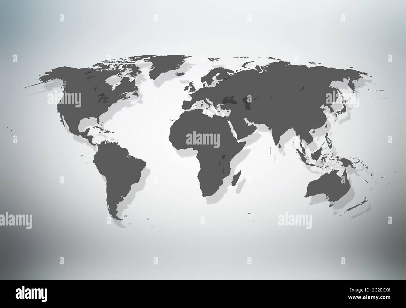 Precise world map Stock Photo - Precise World Map 2G2ECX8 