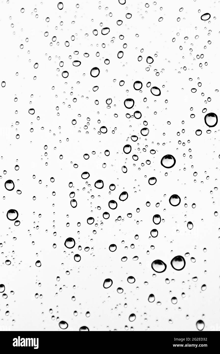 Water drops on the glass - abstract background Stock Photo