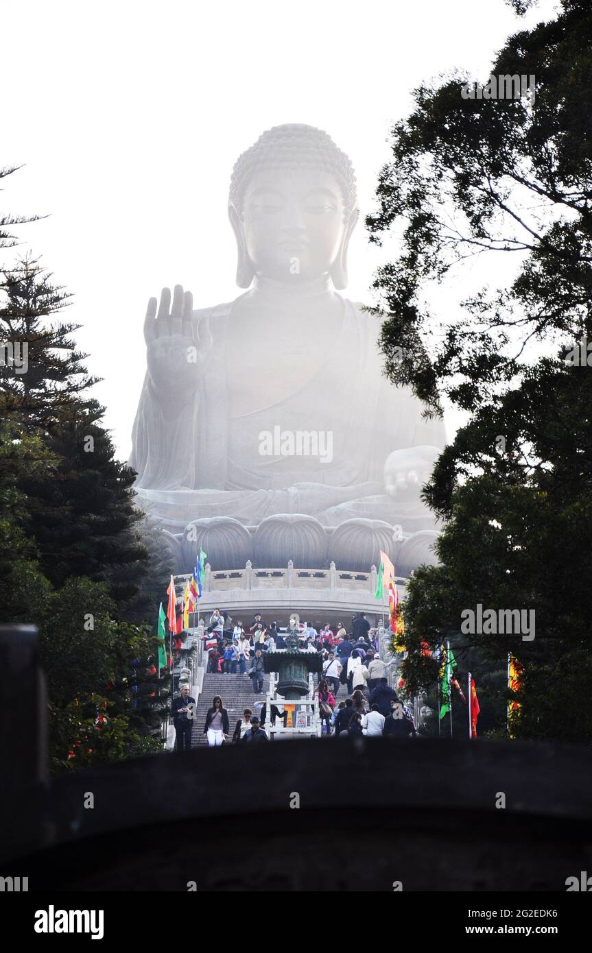 Big Buddha statue in Hong Kong Stock Photo