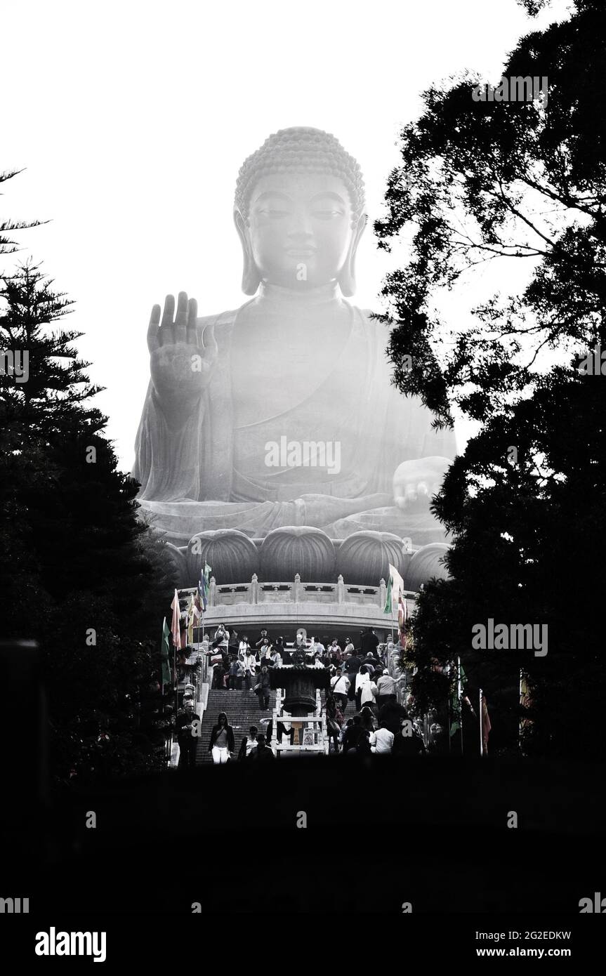 Big Buddha statue in Hong Kong Stock Photo