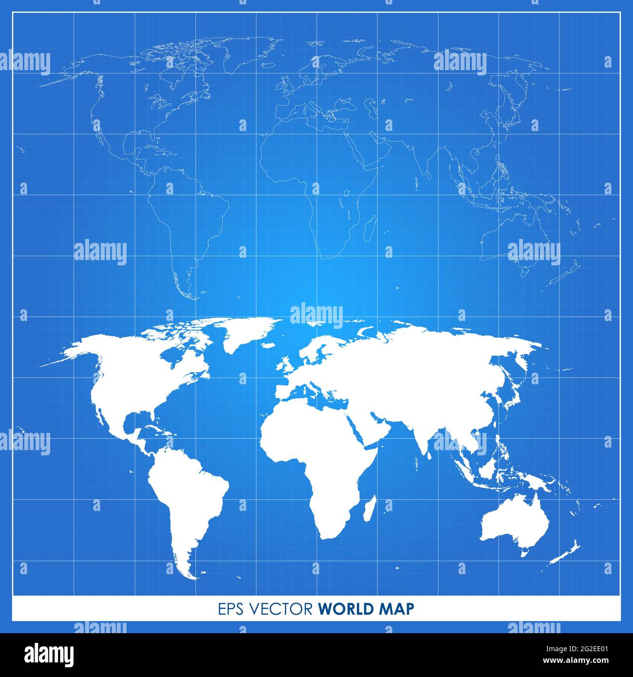 Precise world map - vector Stock Photo
