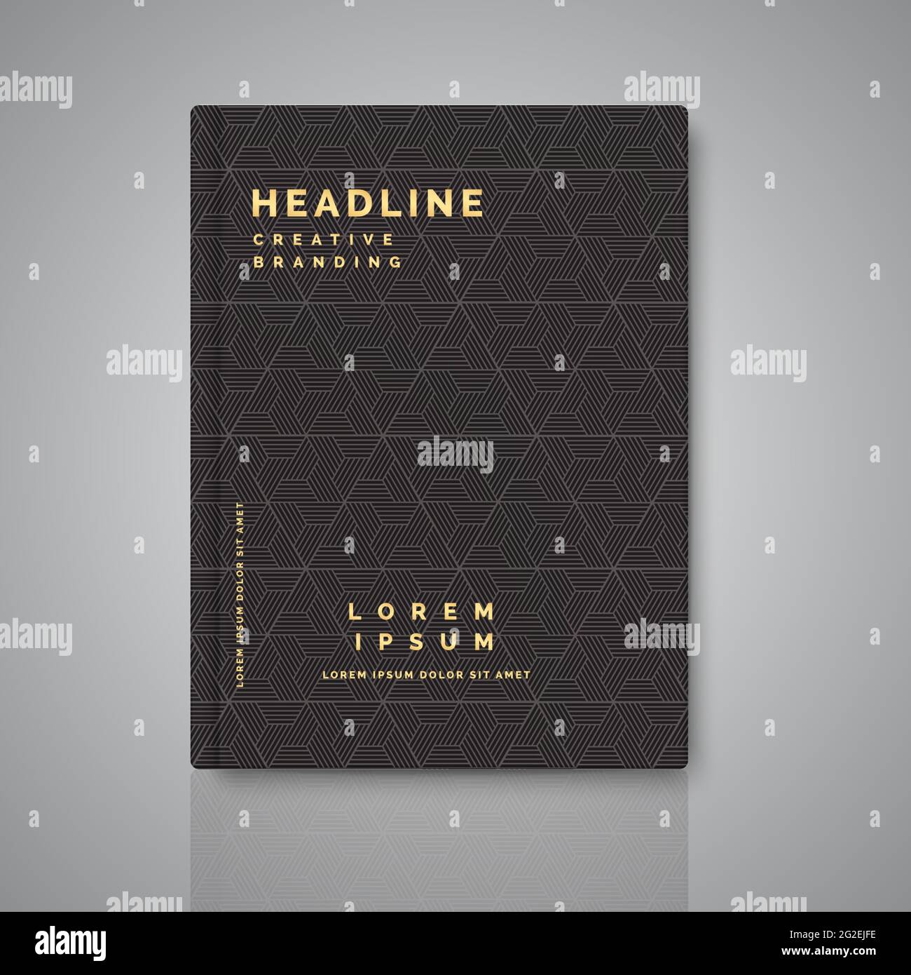 Abstract geometric pattern book cover template. Background design for ...