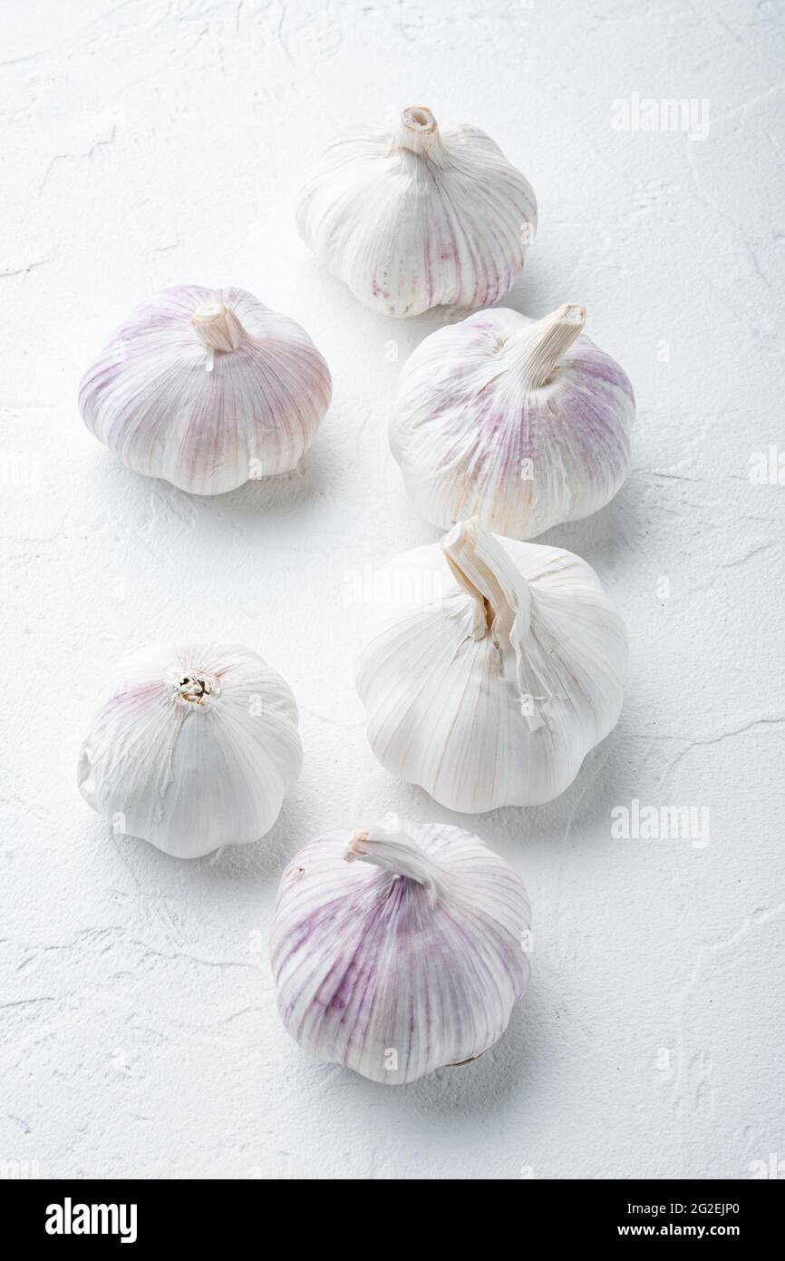 Garlic Cloves and Bulb set, on white background Stock Photo - Alamy