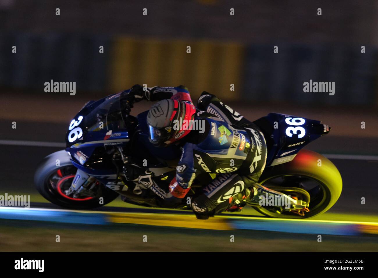 Le Mans, Sarthe, France. 10th June, 2021. 3ART Best Of Bike Yamaha Yzf-R1  MORGAN BERCHET in action during the 44th edition of the 24 hours motorcycle  of Le Mans at circuit Bugatti