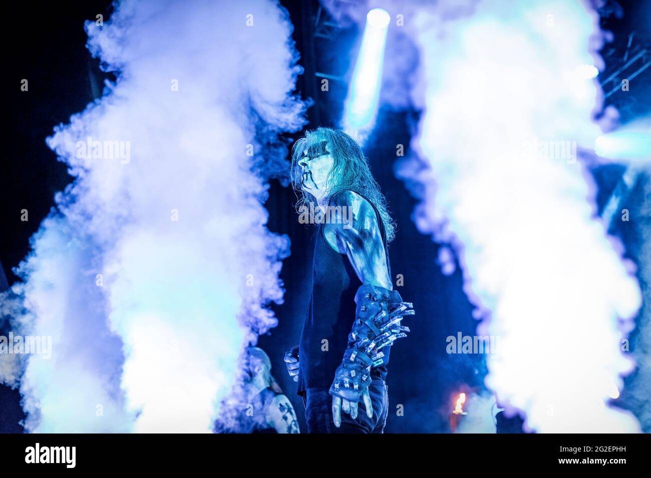 Oslo, Norway. 10th June, 2021. The Norwegian black metal band 1349 ...