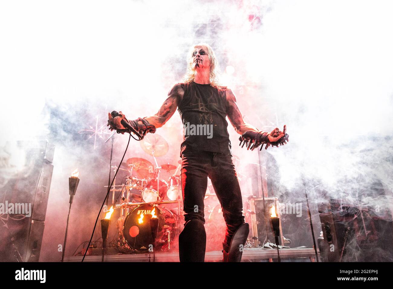 Oslo, Norway. 10th June, 2021. The Norwegian black metal band 1349 ...