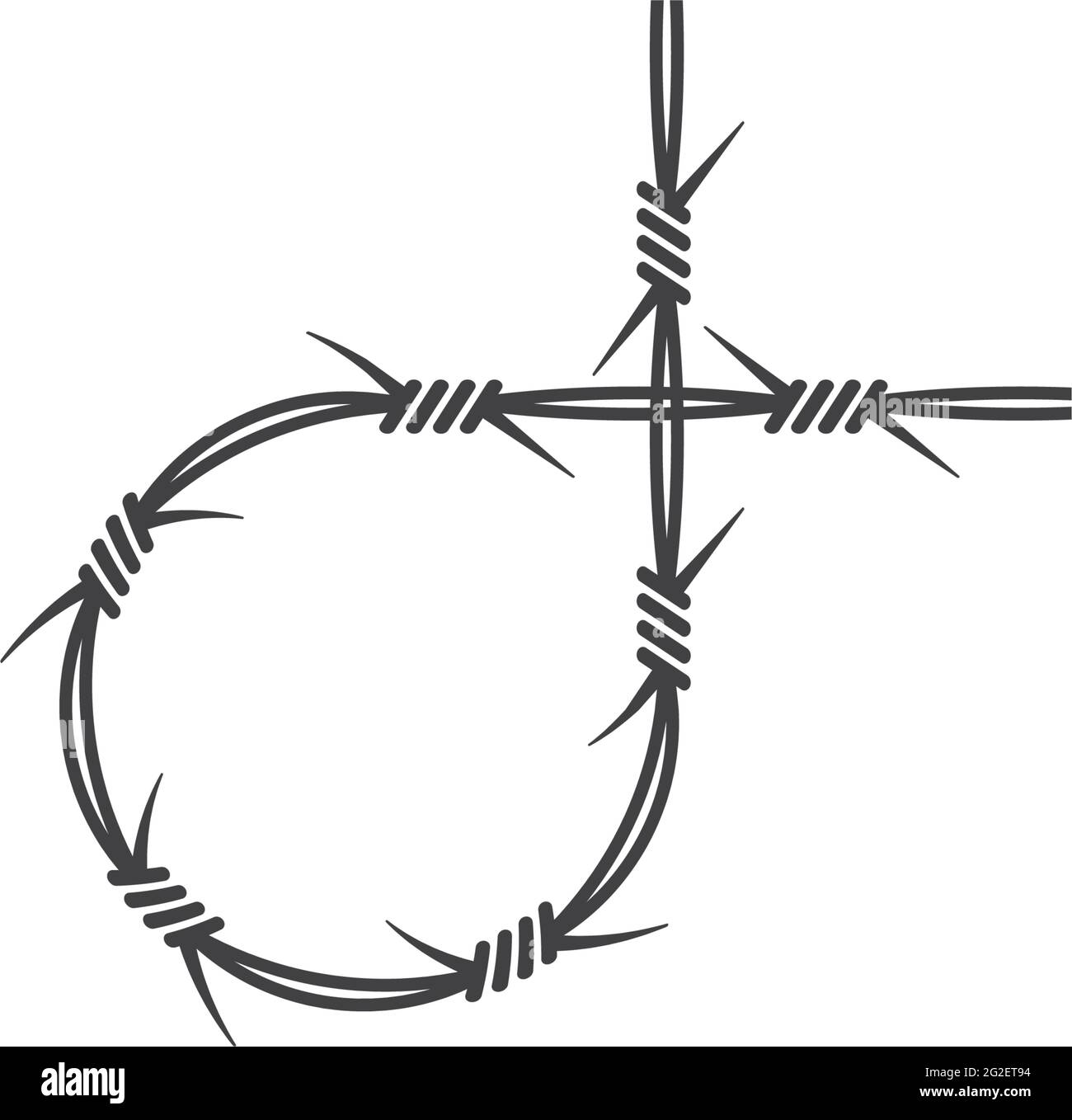 barbed wire vector illustration design template Stock Vector