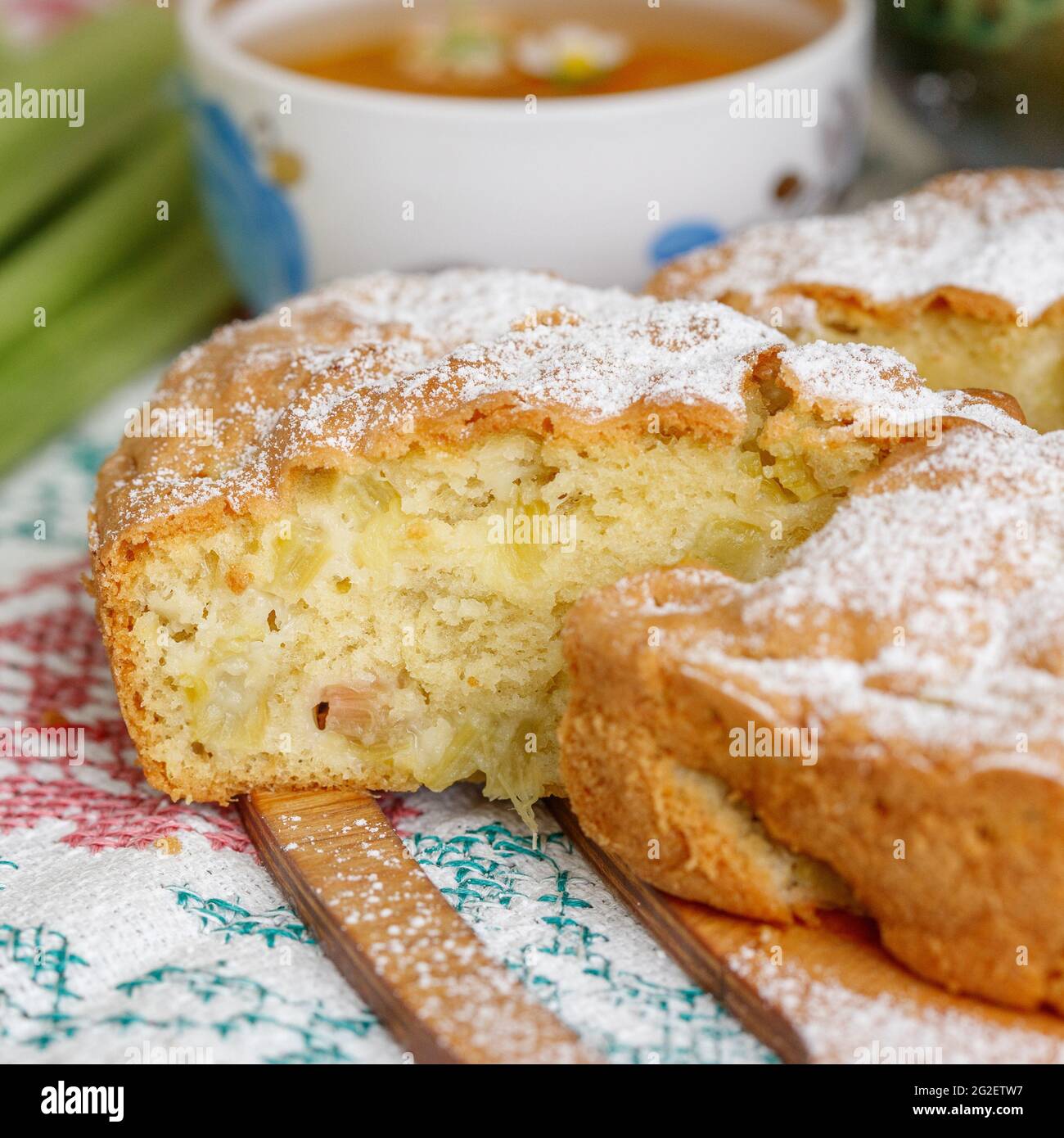 piece-of-homemade-biscuit-cake-with-rhubarb-macro-stock-photo-alamy