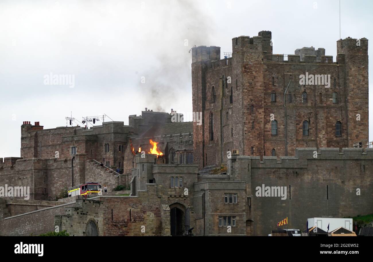 The set is put on fire as part of filming for the new Indiana Jones 5 ...