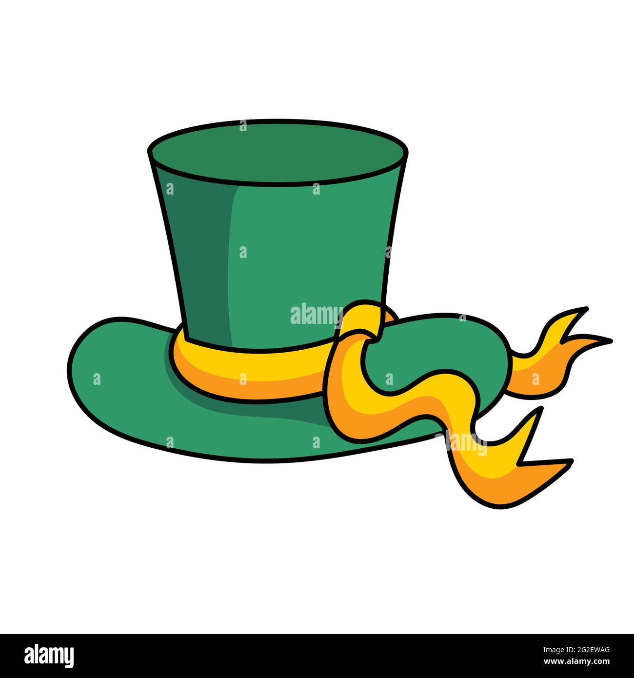 Mad hatter top hat vector illustration isolated on white background Stock Vector