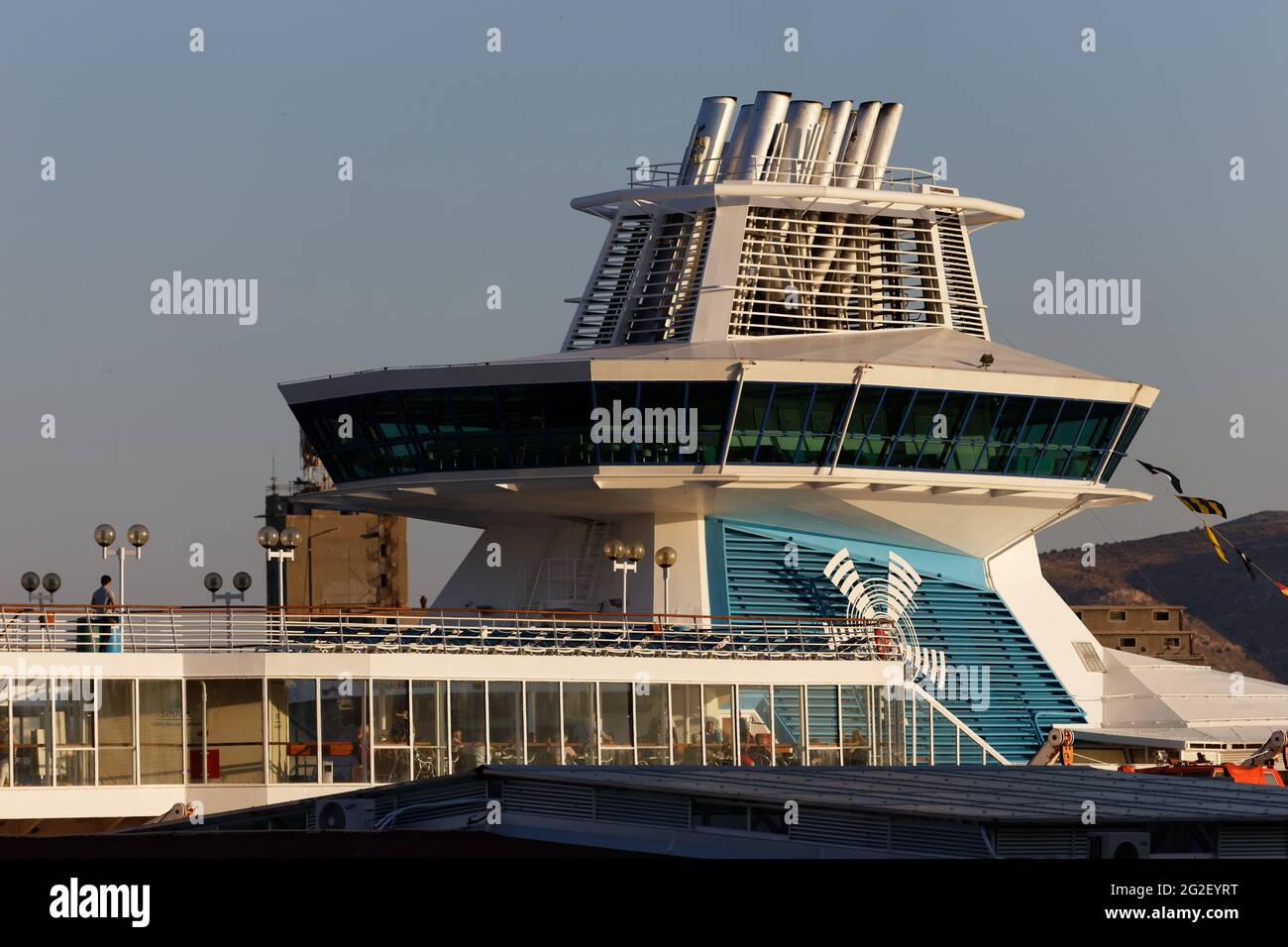 Celestyal Olympia in Harbour of Piraeus Greece Stock Photo