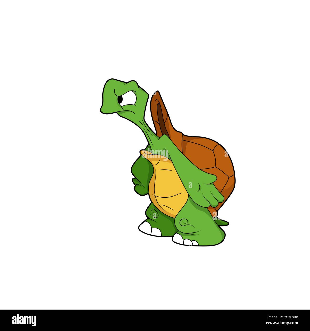 Cartoon Character. Turtle Shrugs. Isolated On White Background. Animal ...