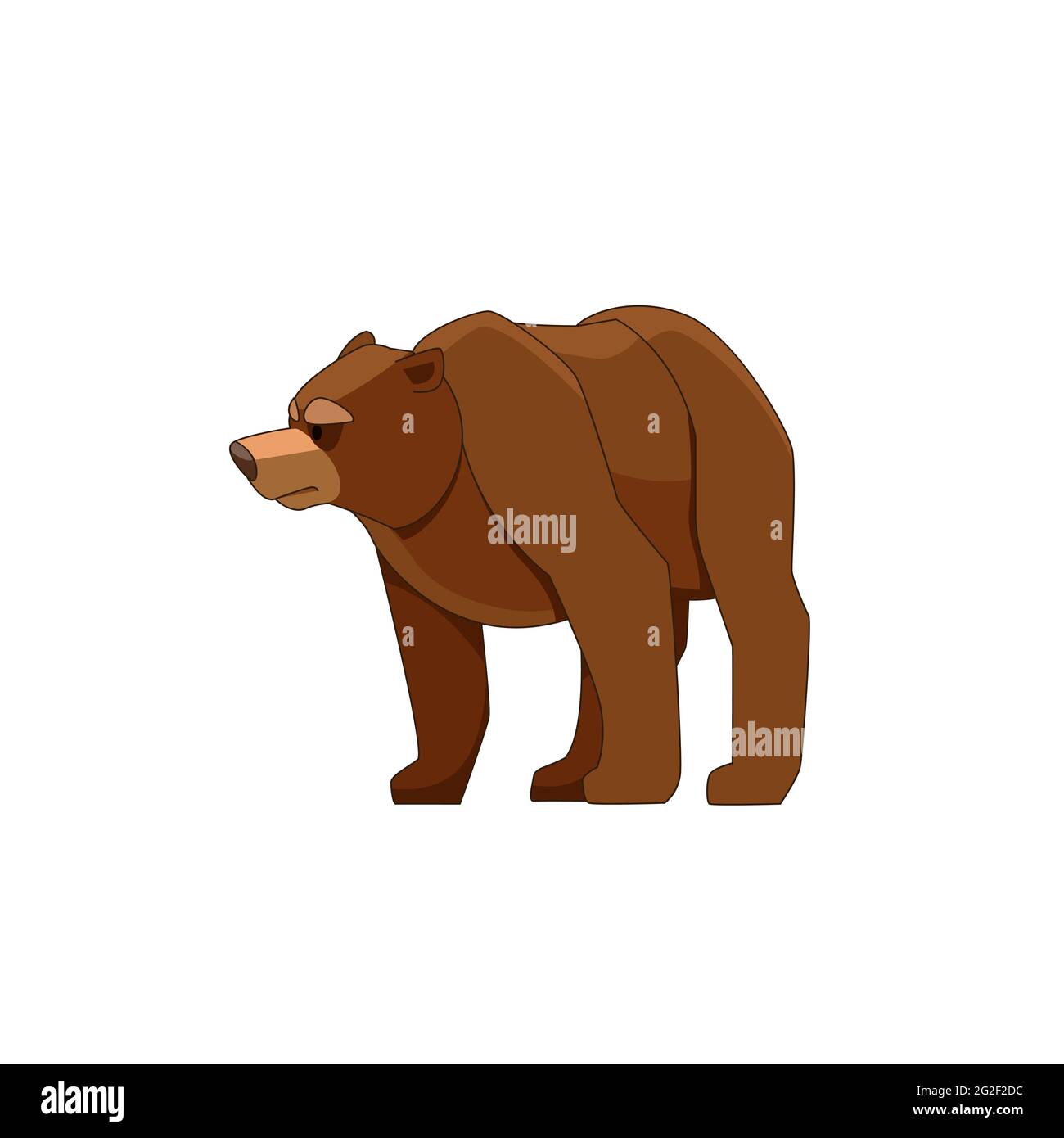 Bear looking and walking. Cartoon character of big mammal animal. Wild forest creature with brown fur. Vector flat illustration isolated on white Stock Vector Image & Art - Alamy Bear looking and walking. Cartoon character of big mammal animal. Wild forest creature with brown fur. Vector flat illustration isolated on white Stock Vector Image & Art - Alamy