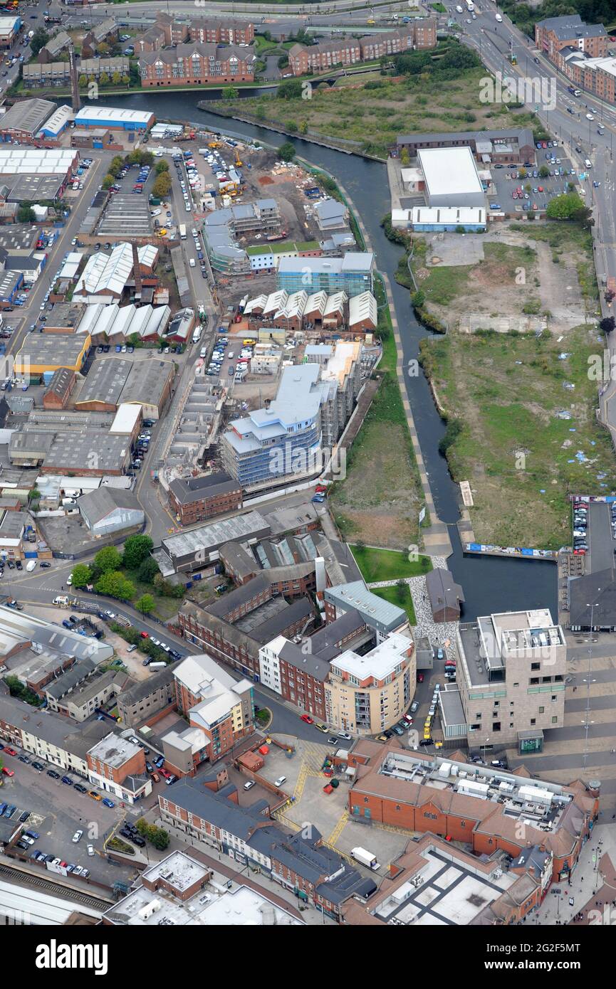 Aerial view of  Walsall Town centre Uk Stock Photo