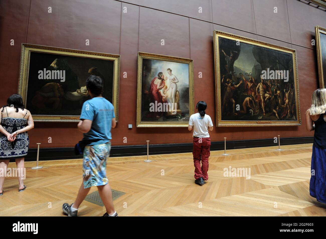 The Louvre art gallery Paris France. French arts painting paintings