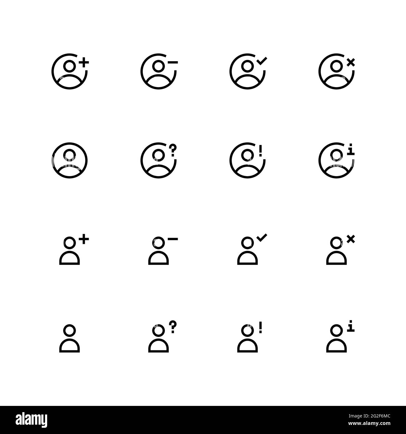 Pixel perfect editable stroke user icons Stock Vector Image & Art - Alamy