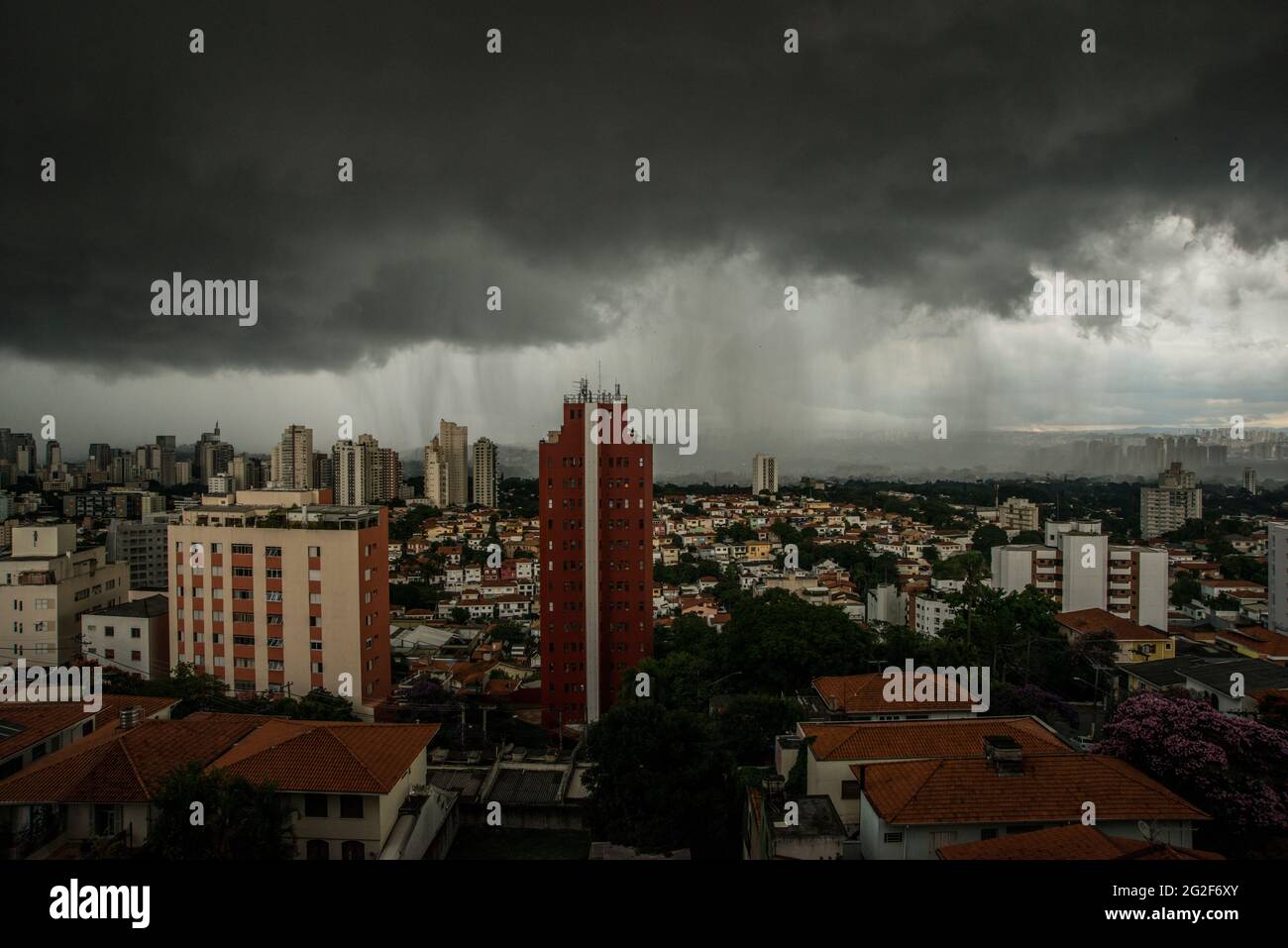 Sao Paulo in bad weather, a lot of rain Stock Photo