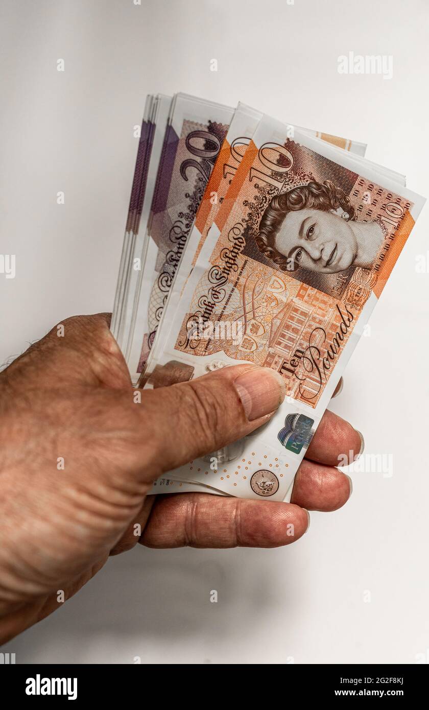 fist full of money Stock Photo