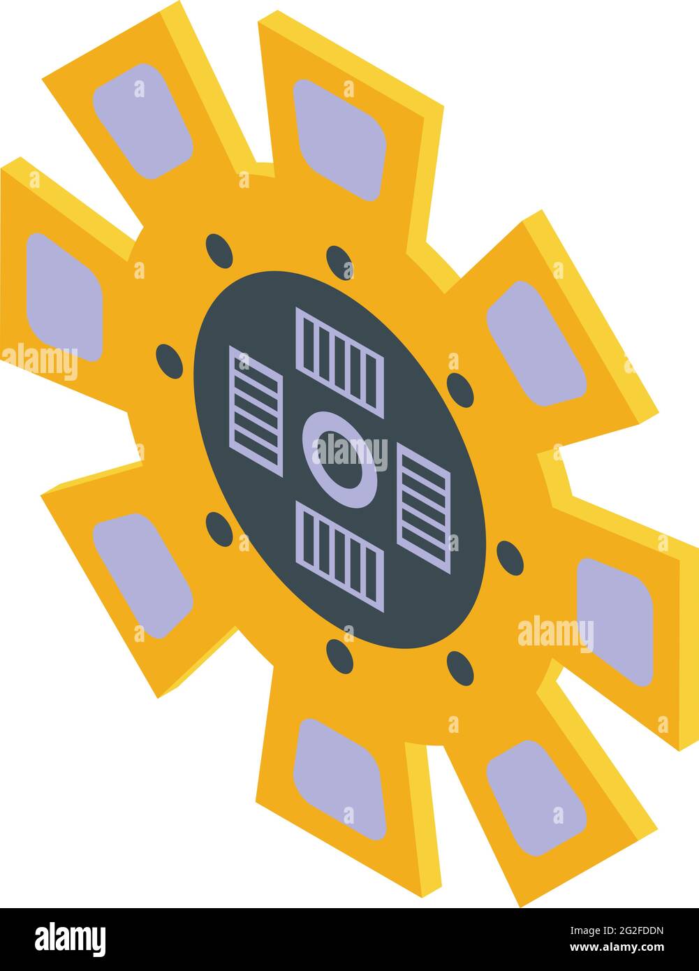 Machine clutch icon. Isometric of Machine clutch vector icon for web