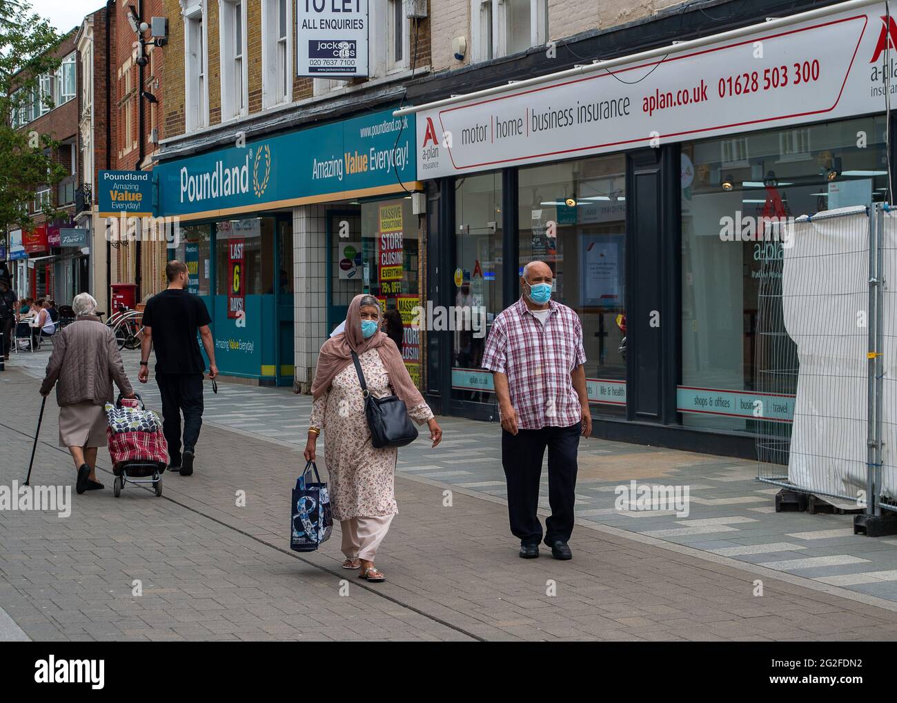 Maidenhead Berkshire Uk 11th June 21 People Were Out Shopping In Maidenhead Town Centre Today But The Town Is Still Much Quieter Than Before The Covid 19 Pandemic Cases Of The Indian Covid 19