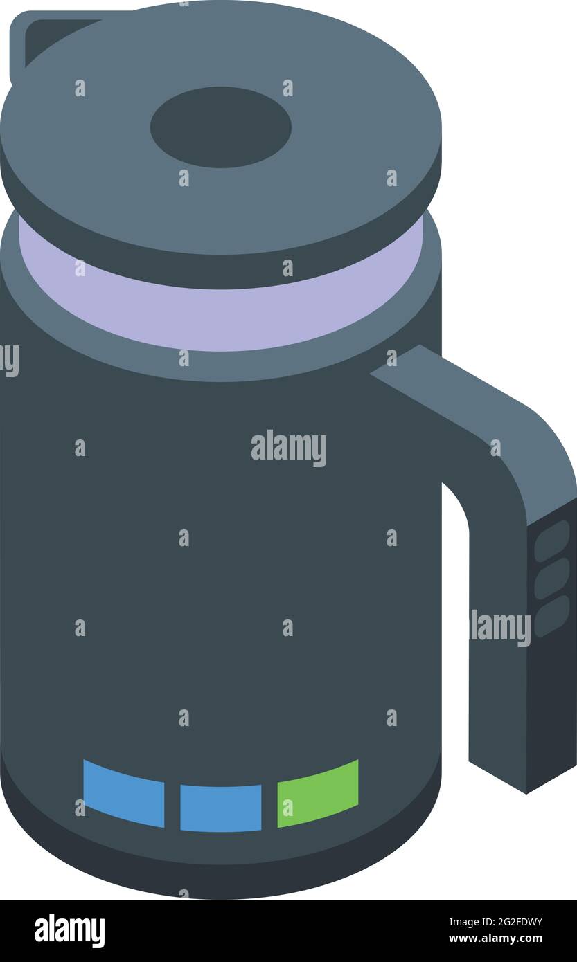 Electric kettle icon. Isometric of Electric kettle vector icon for web ...